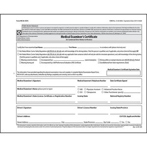 Medical Examination Certificate - Small